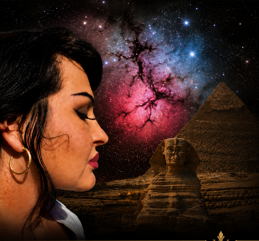 Andulairah with a cosmic Egyptian landscape