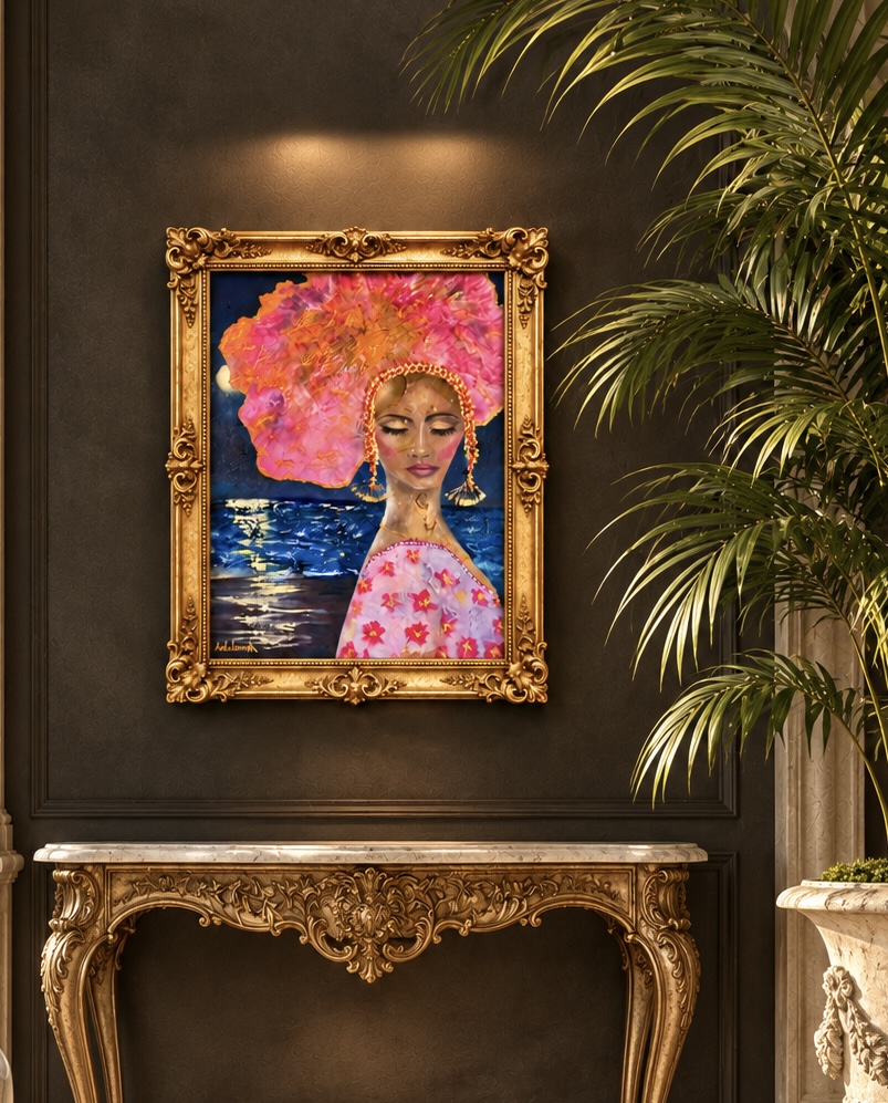 Carnival Woman by Andulairah displayed in a luxurious interior