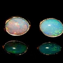 Opal stud earrings