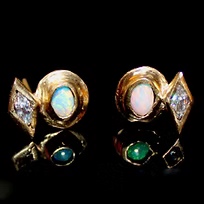 Opal shield studs