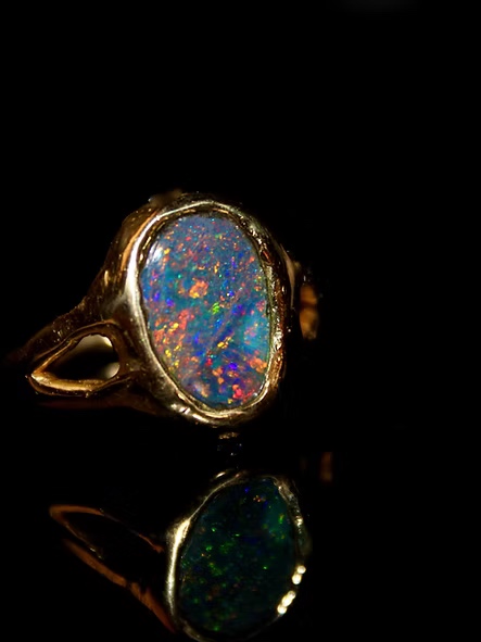 Handmade opal ring
