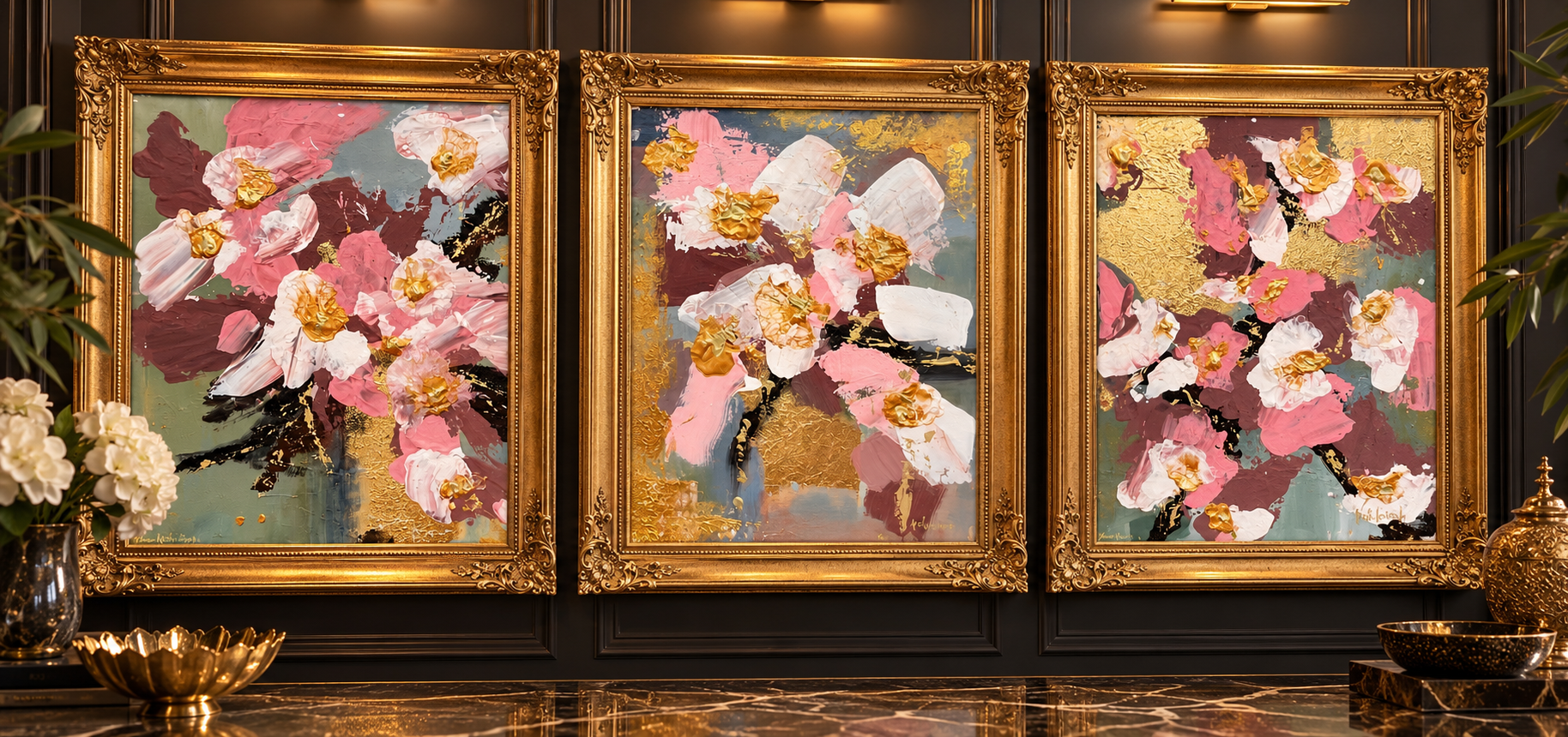 Pazel collection in a wide elegant gold-gilded interior