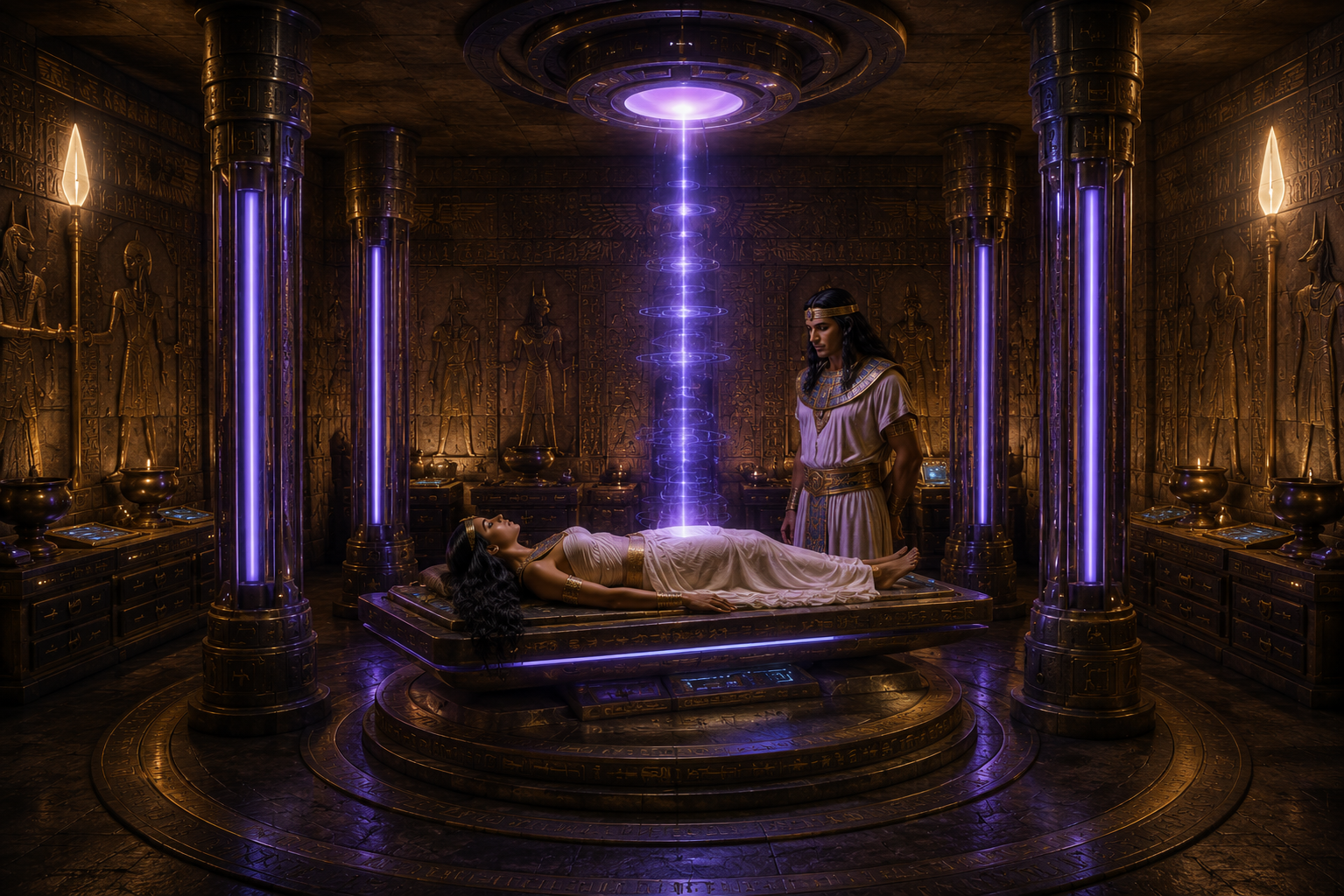 Ancient technological healing chamber concept